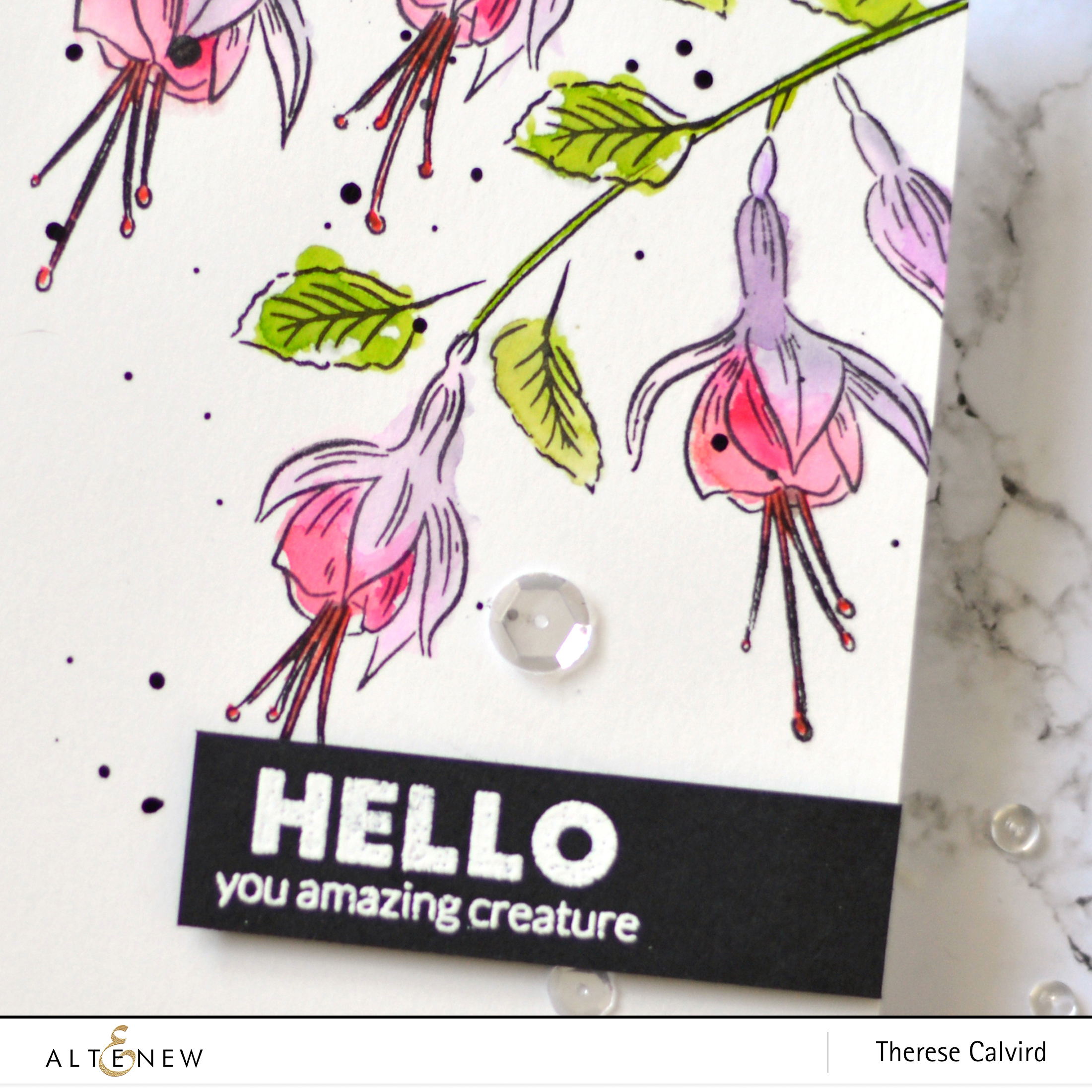 Altenew - BAF Fuchsia - Simply the Best - Therese Calvird (card video) 1 copy