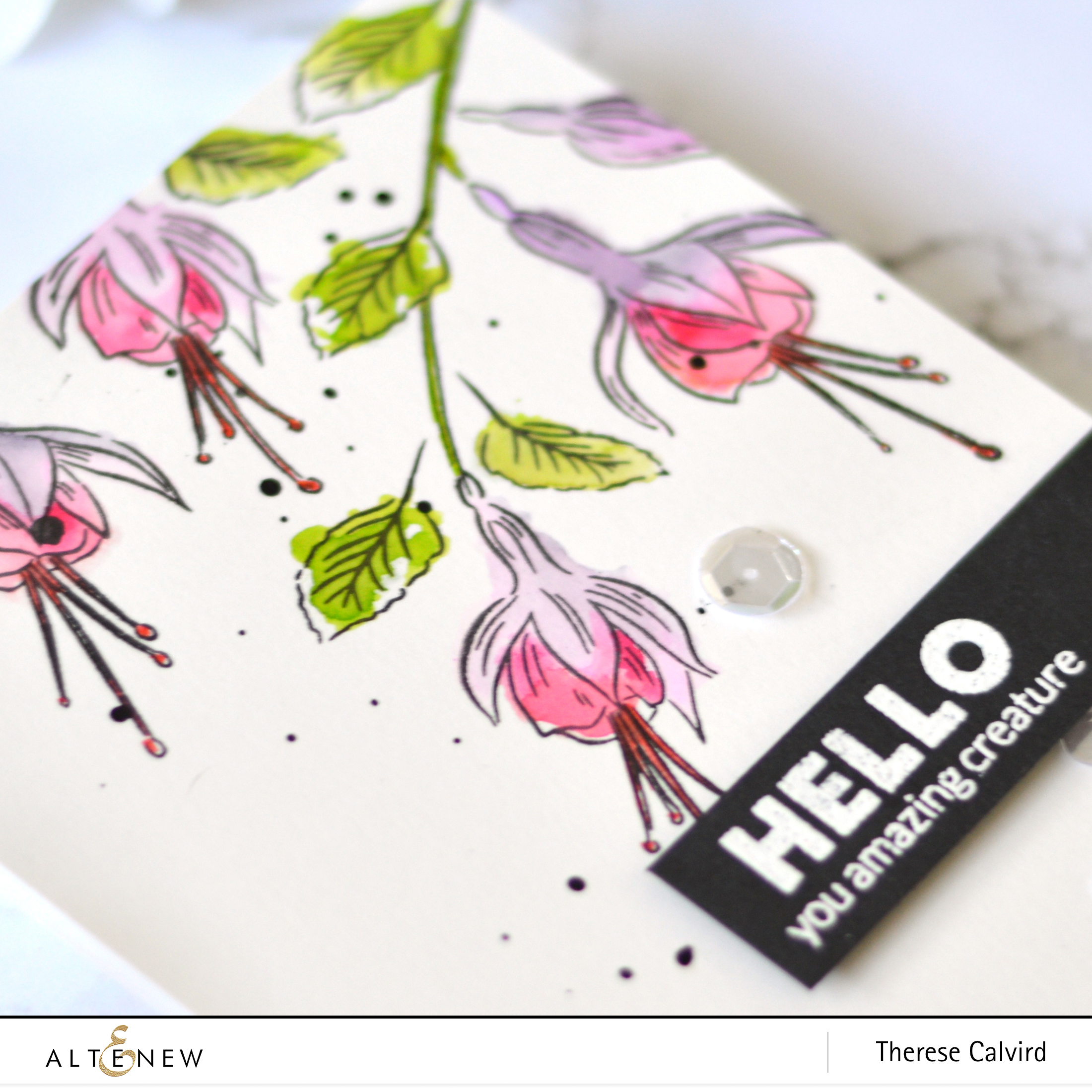 Altenew - BAF Fuchsia - Simply the Best - Therese Calvird (card video) 1 copy