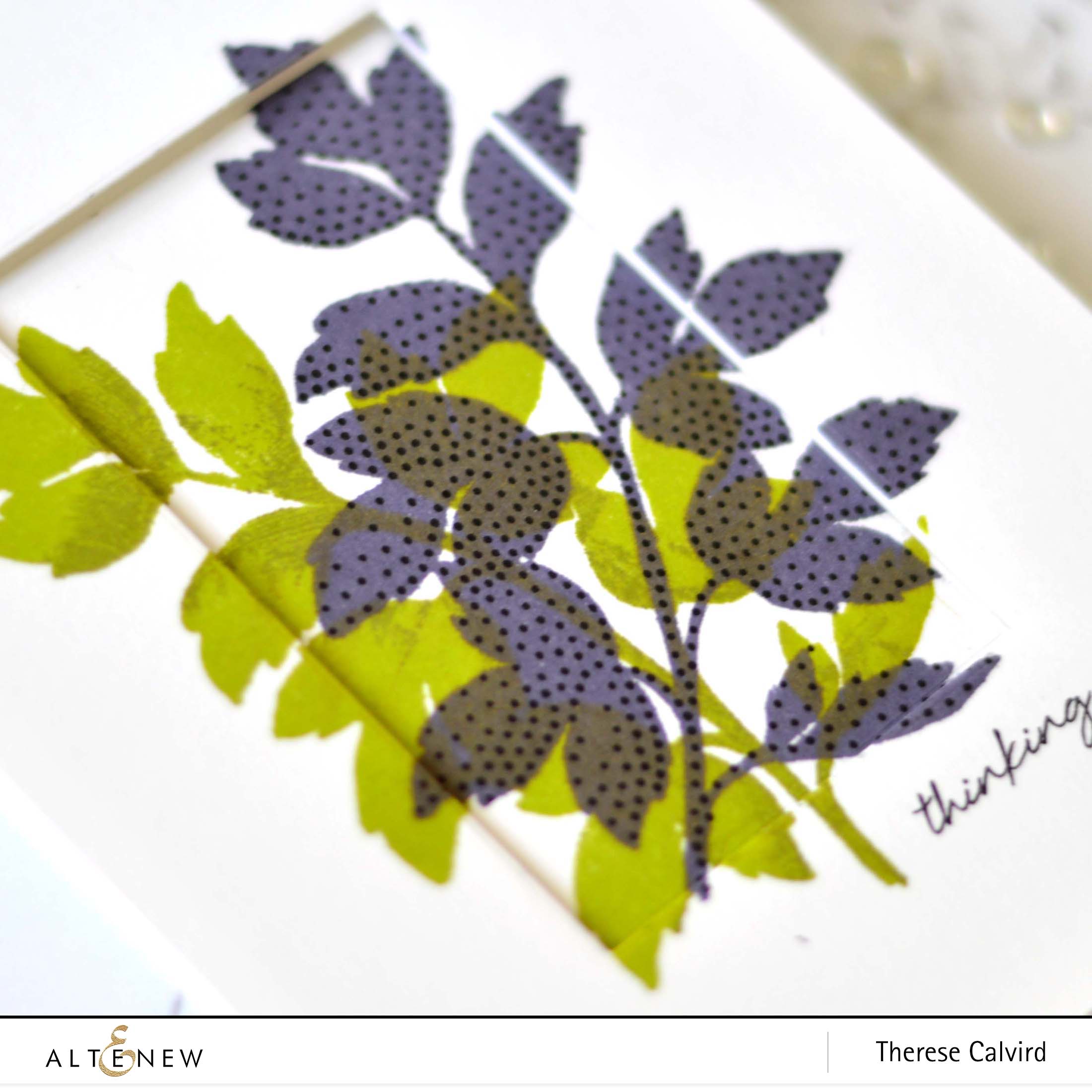 Altenew - Dot Botanicals - Thinking of You - Therese Calvird (card) 1 copy