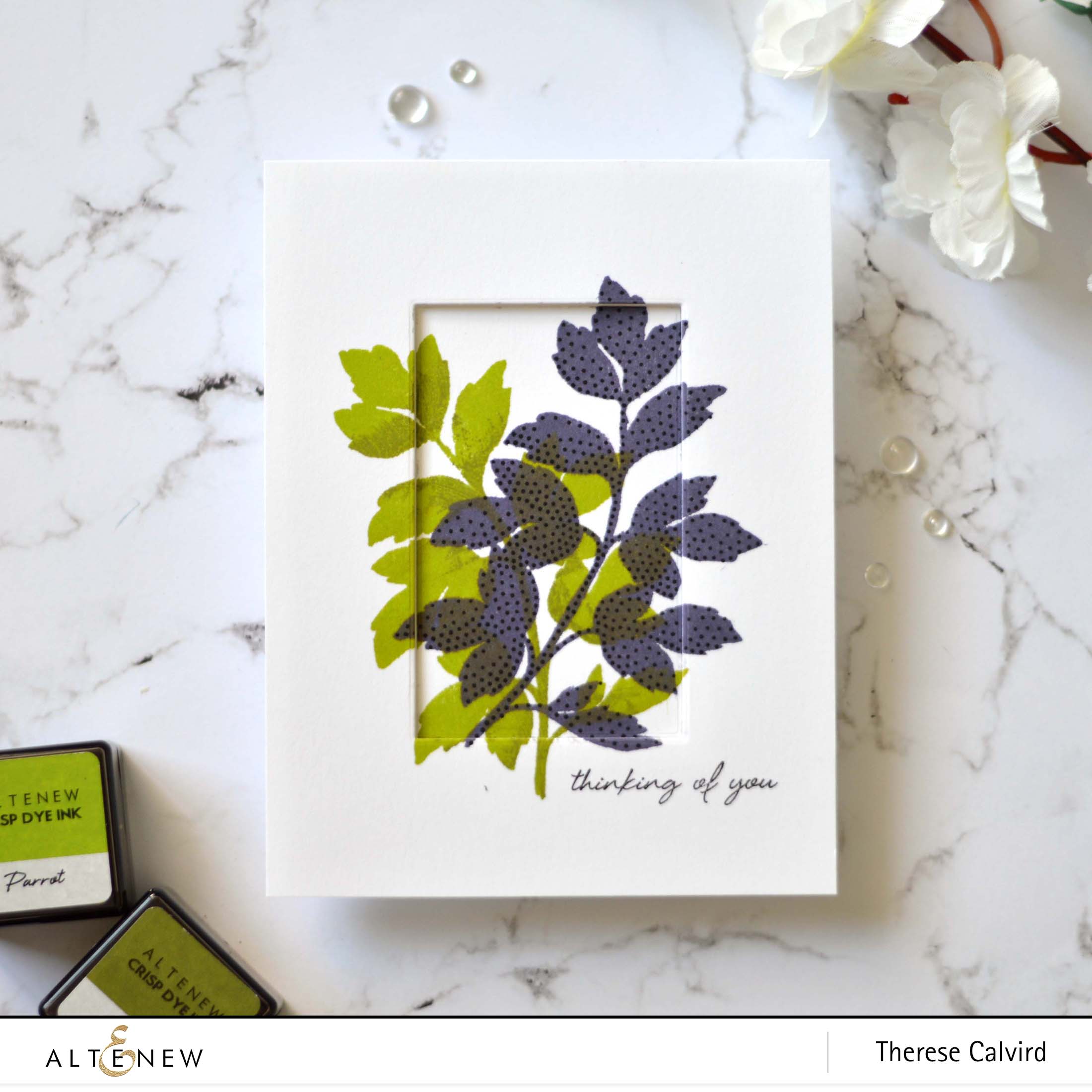 Altenew - Dot Botanicals - Thinking of You - Therese Calvird (card) 1 copy