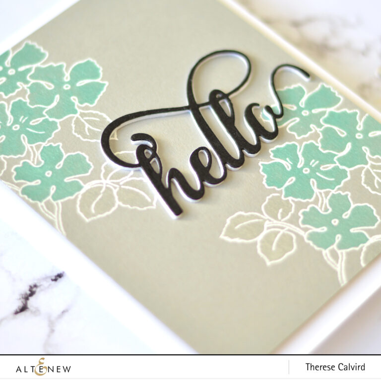 Altenew - Metallic Watercolor Palette - Ruffled Flowers - Therese Calvird (card video) 1 copy