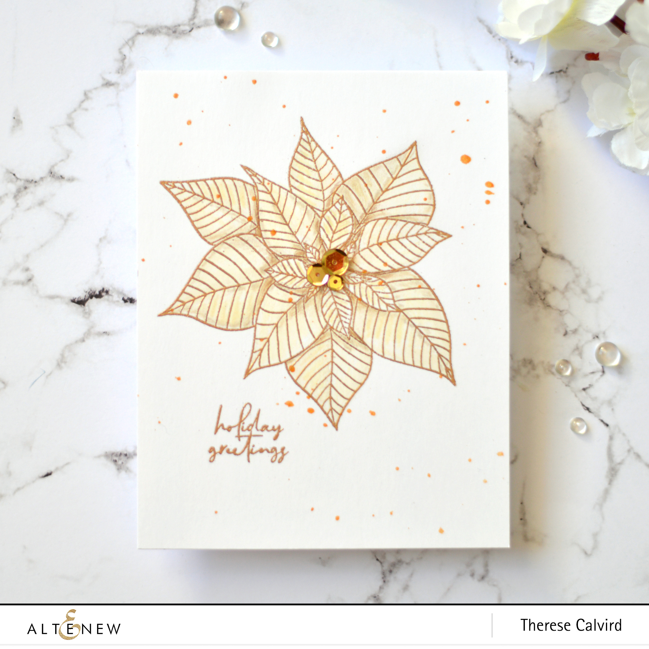 Altenew - Modern Poinsettia - Take 2 With Therese (card video) 7 copy