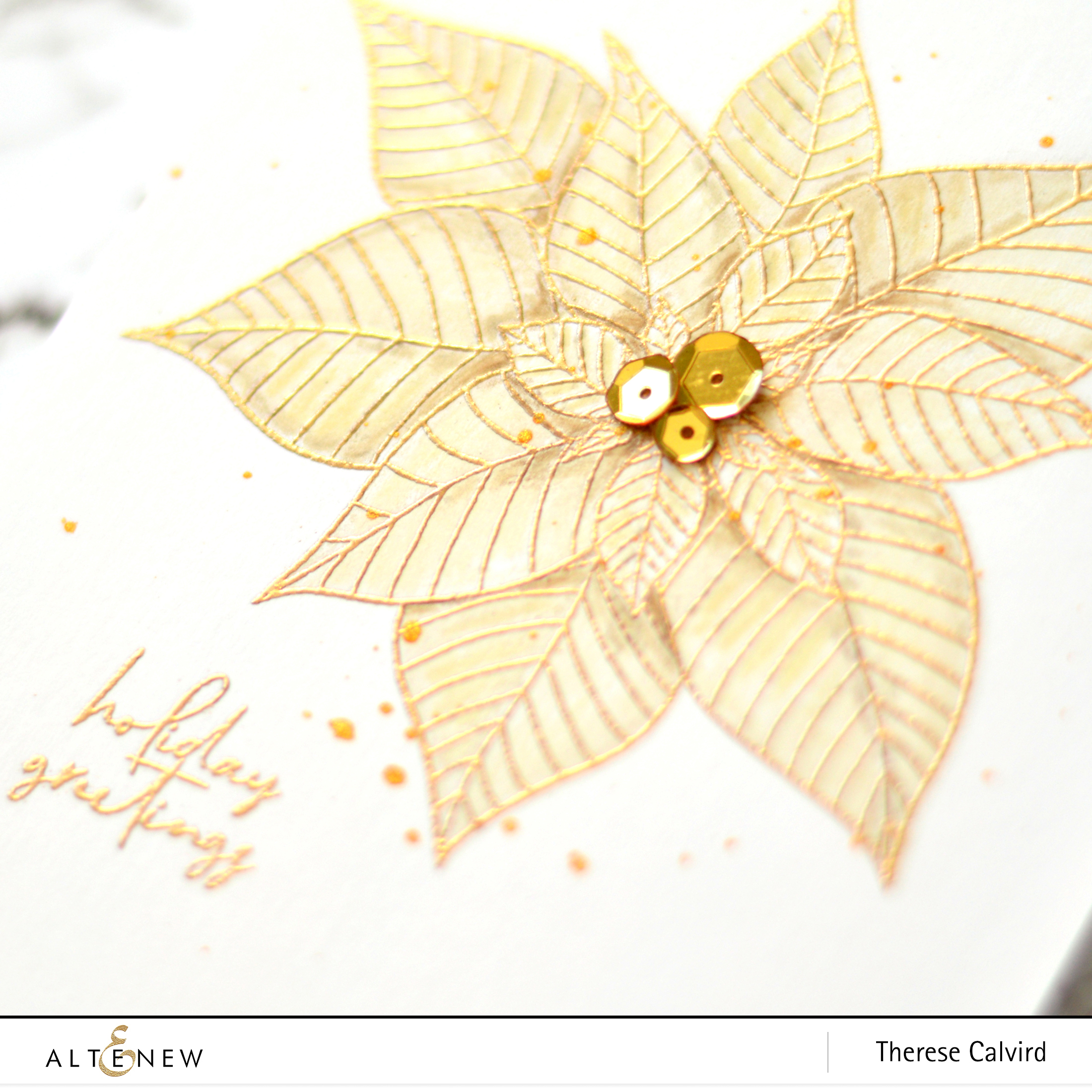 Altenew - Modern Poinsettia - Take 2 With Therese (card video) 7 copy