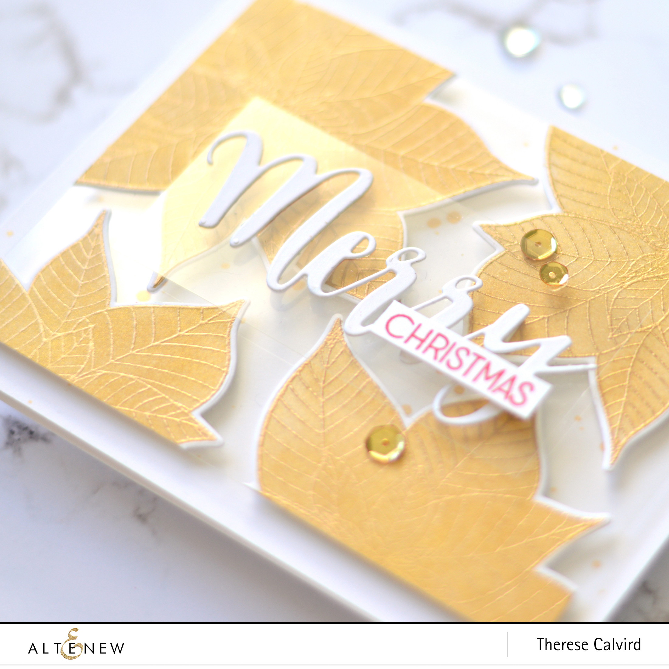 Altenew - Modern Poinsettia - Take 2 With Therese (card video) 7 copy