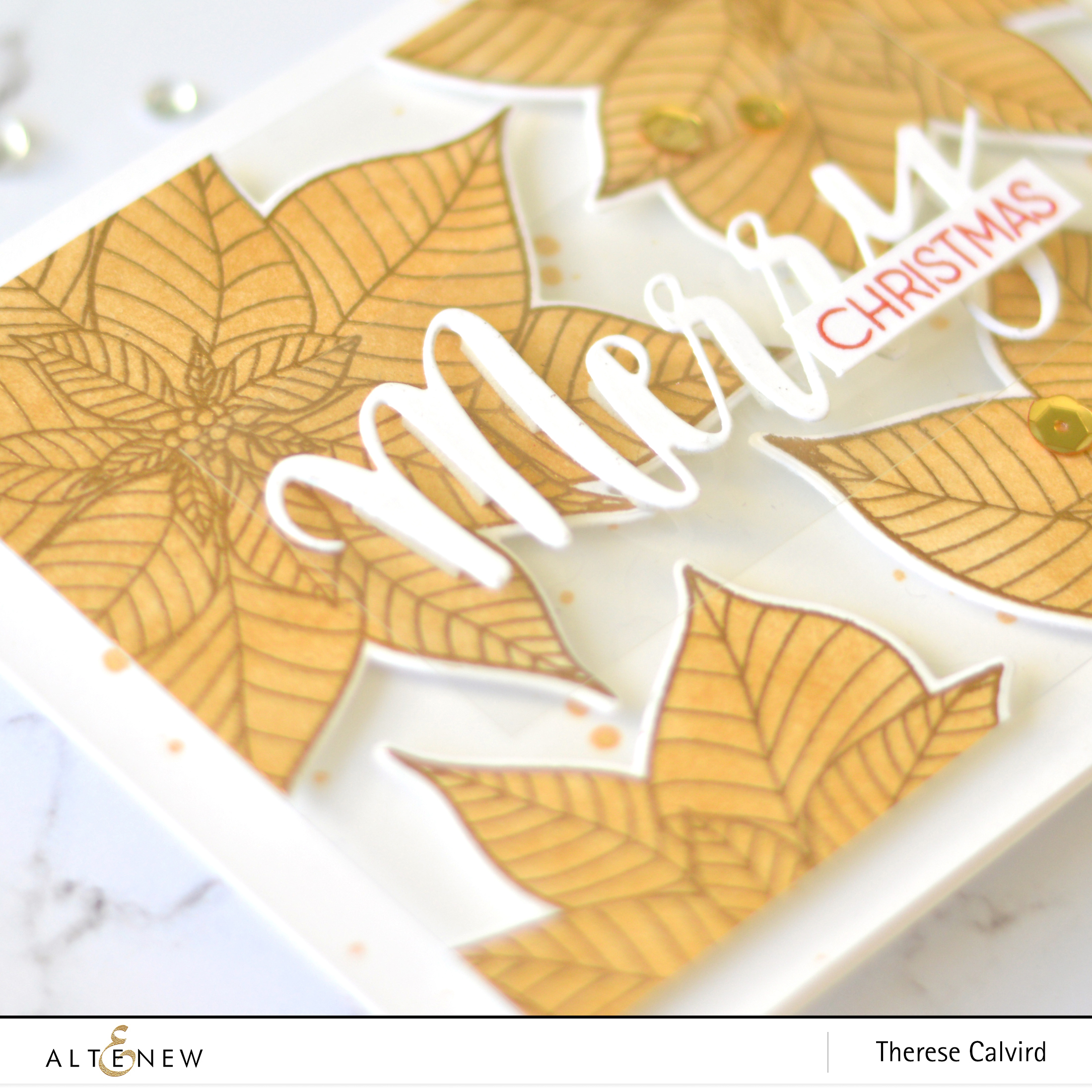 Altenew - Modern Poinsettia - Take 2 With Therese (card video) 7 copy