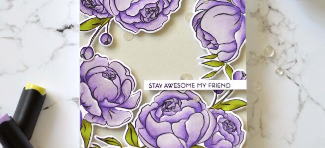 Altenew - Precious Peony - Leaf Canopy - Therese Calvird (card video) 1 copy