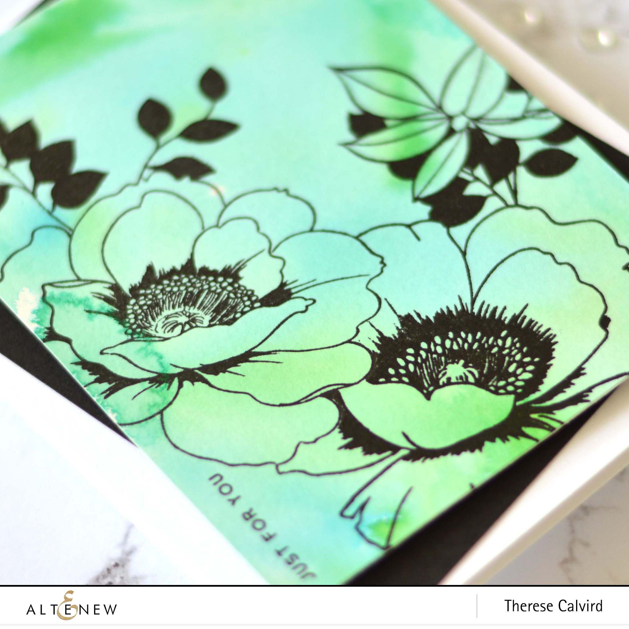 Altenew - Wallpaper Art - Waterbrush Marker Refill - Therese Calvird (card) 1 copy