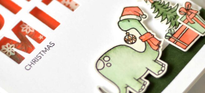 Lostinpaper - Ellen Hutson - Dinomite Christmas (card video) 2 copy
