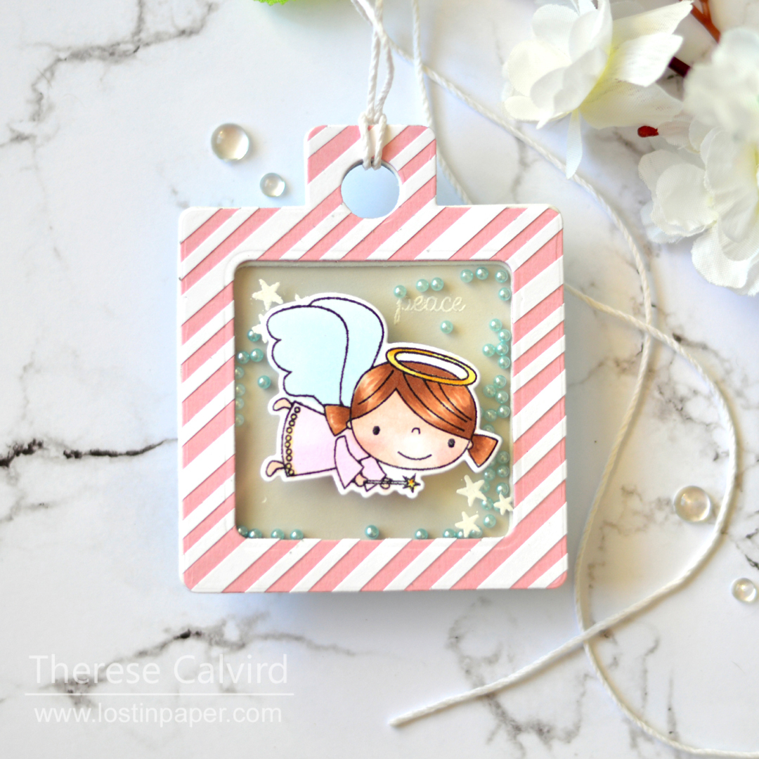 Lostinpaper - Reverse Confetti - Joyous Holiday (shaker tag) 1