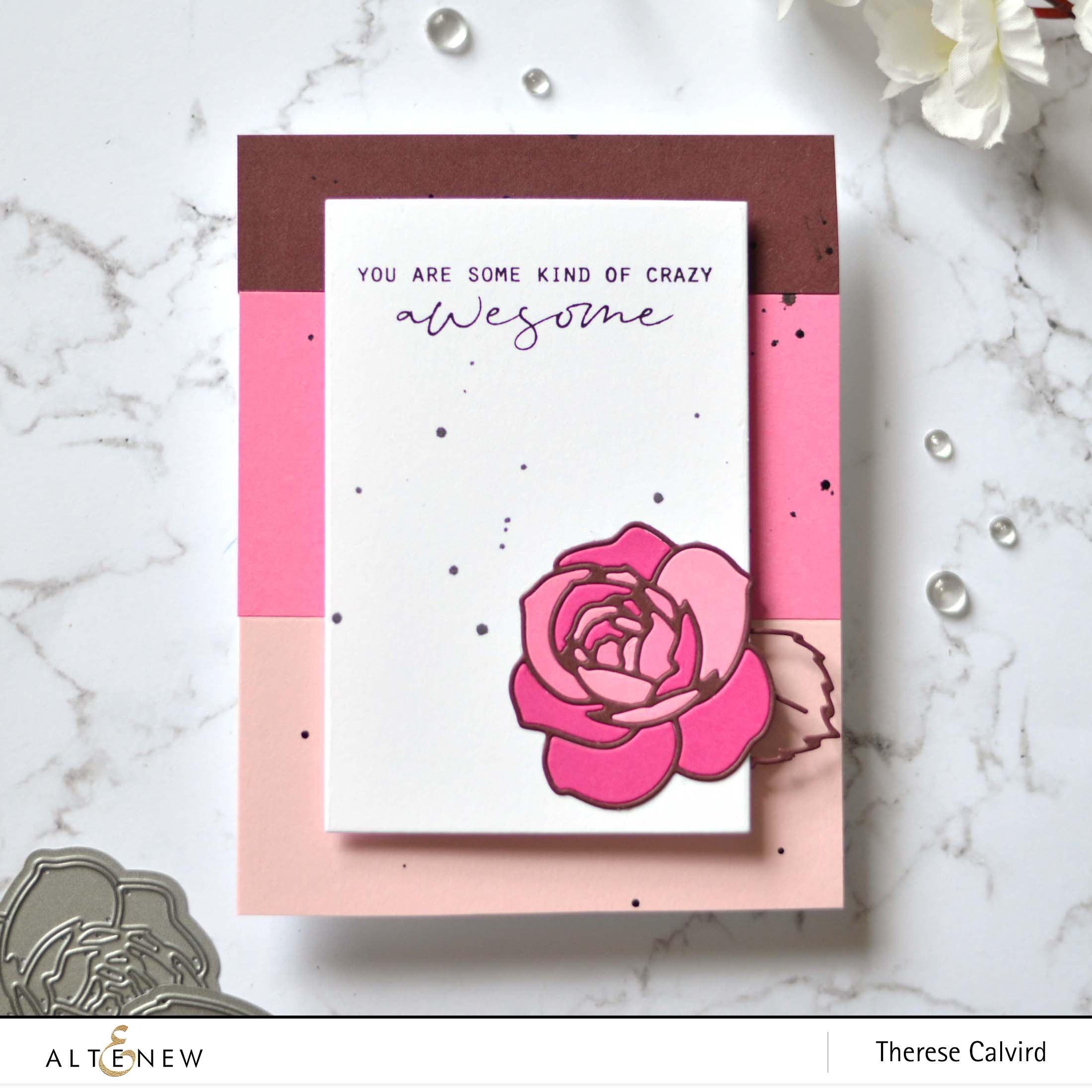 Altenew - Layered Rose Die - Stone Mosaic - Therese Calvird (card) 1 copy