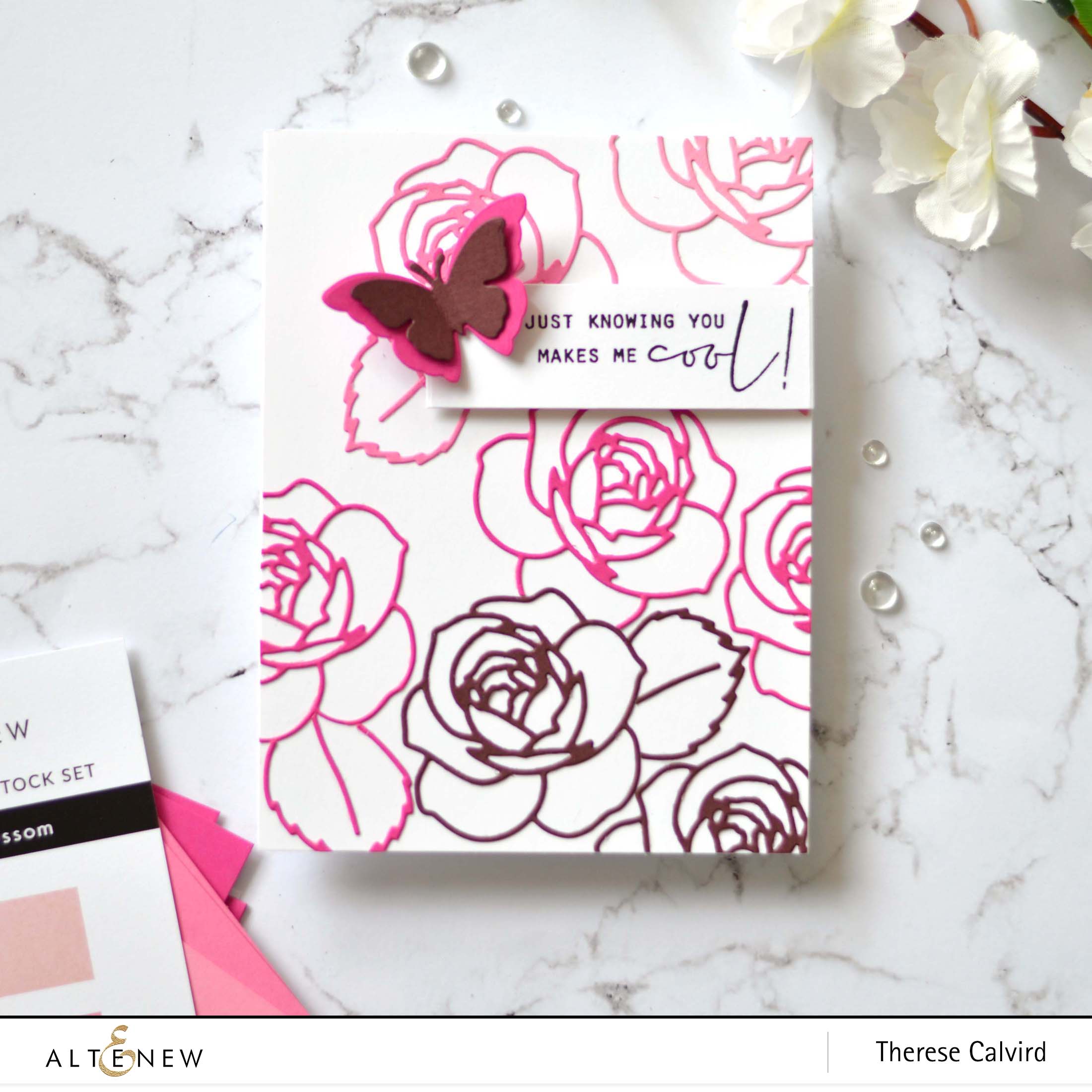 Altenew - Layered Rose Die - Stone Mosaic - Therese Calvird (card) 1 copy
