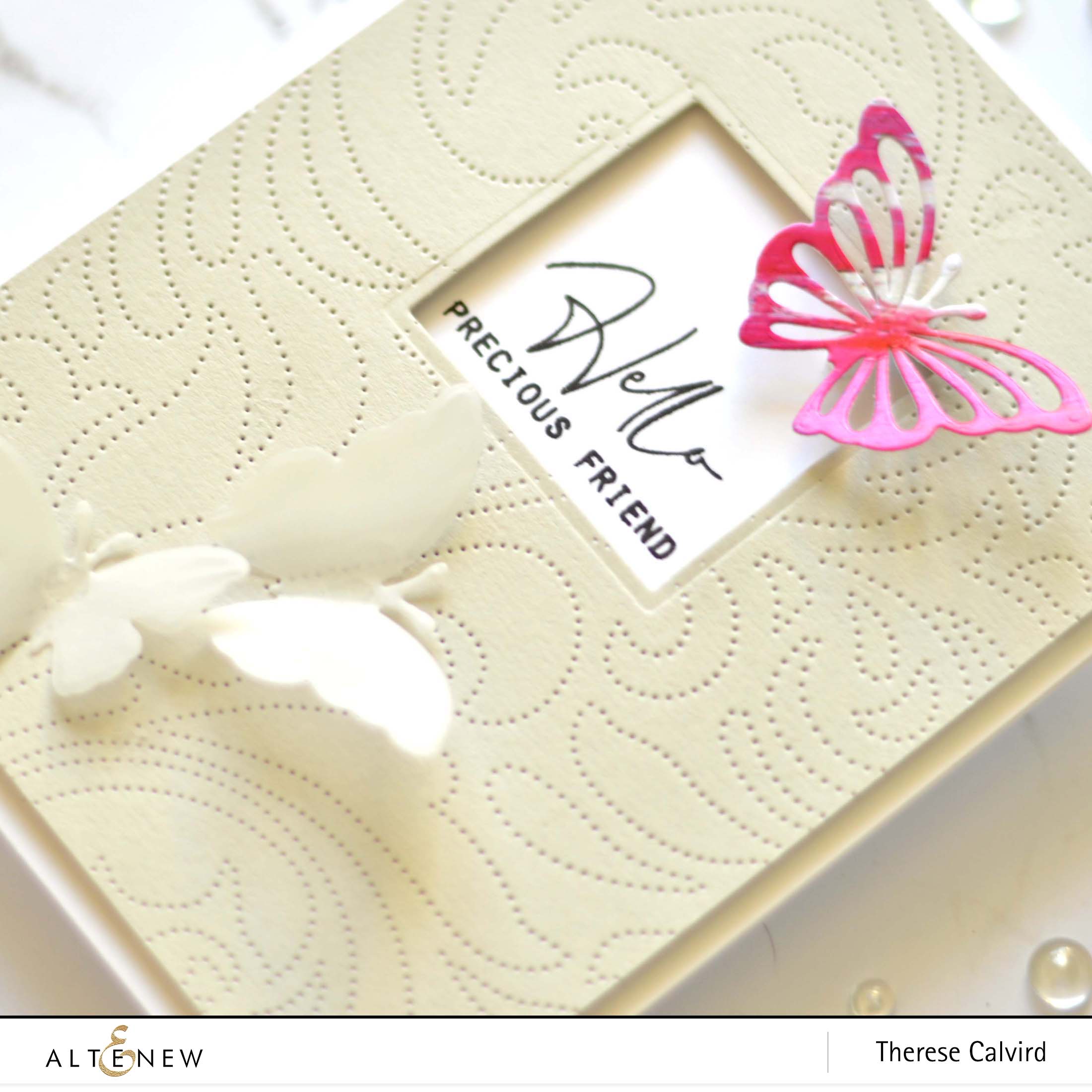 Altenew - Mix & Match Mariposa Die - Stone Mosaic - Therese Calvird (card) 1 copy