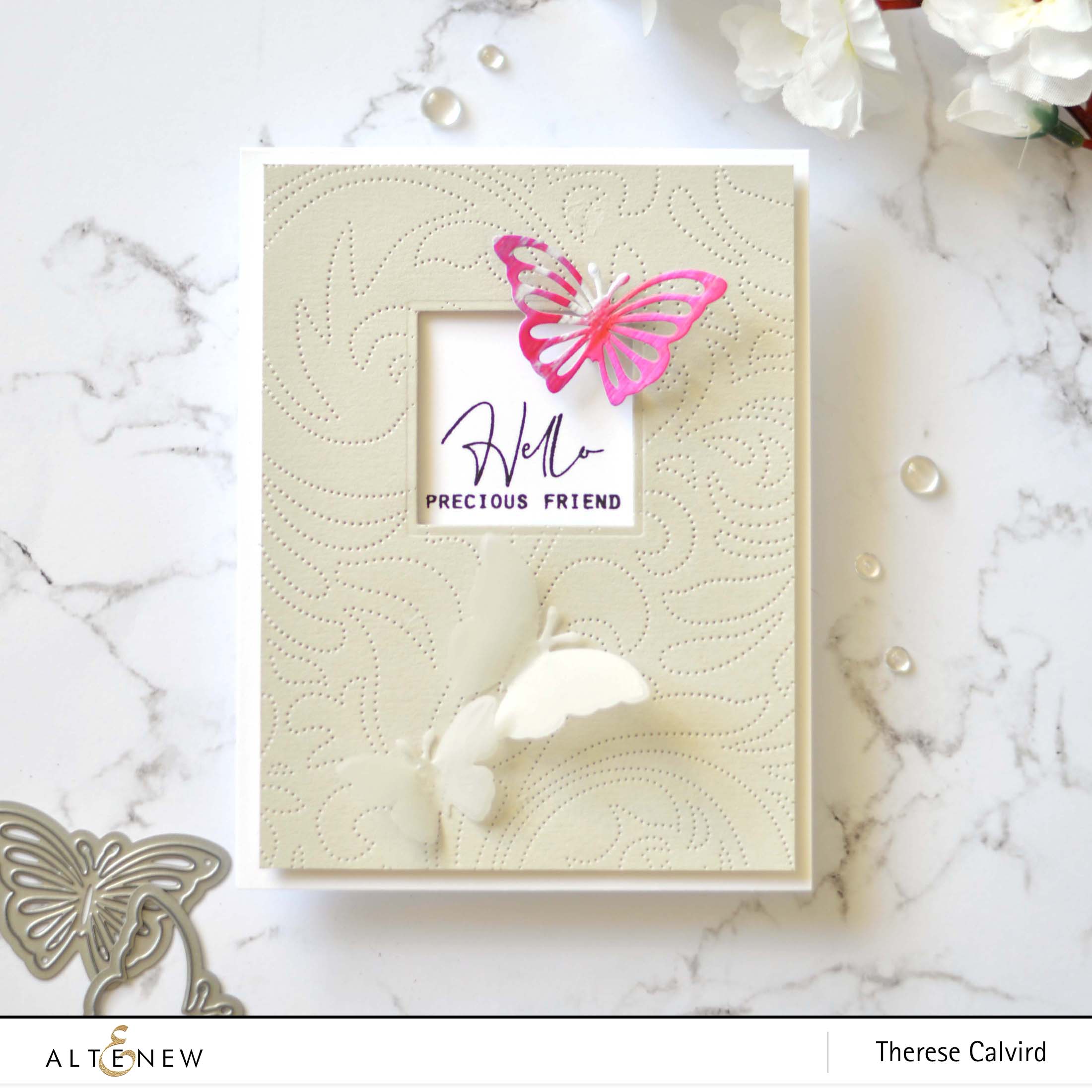 Altenew - Mix & Match Mariposa Die - Stone Mosaic - Therese Calvird (card) 1 copy