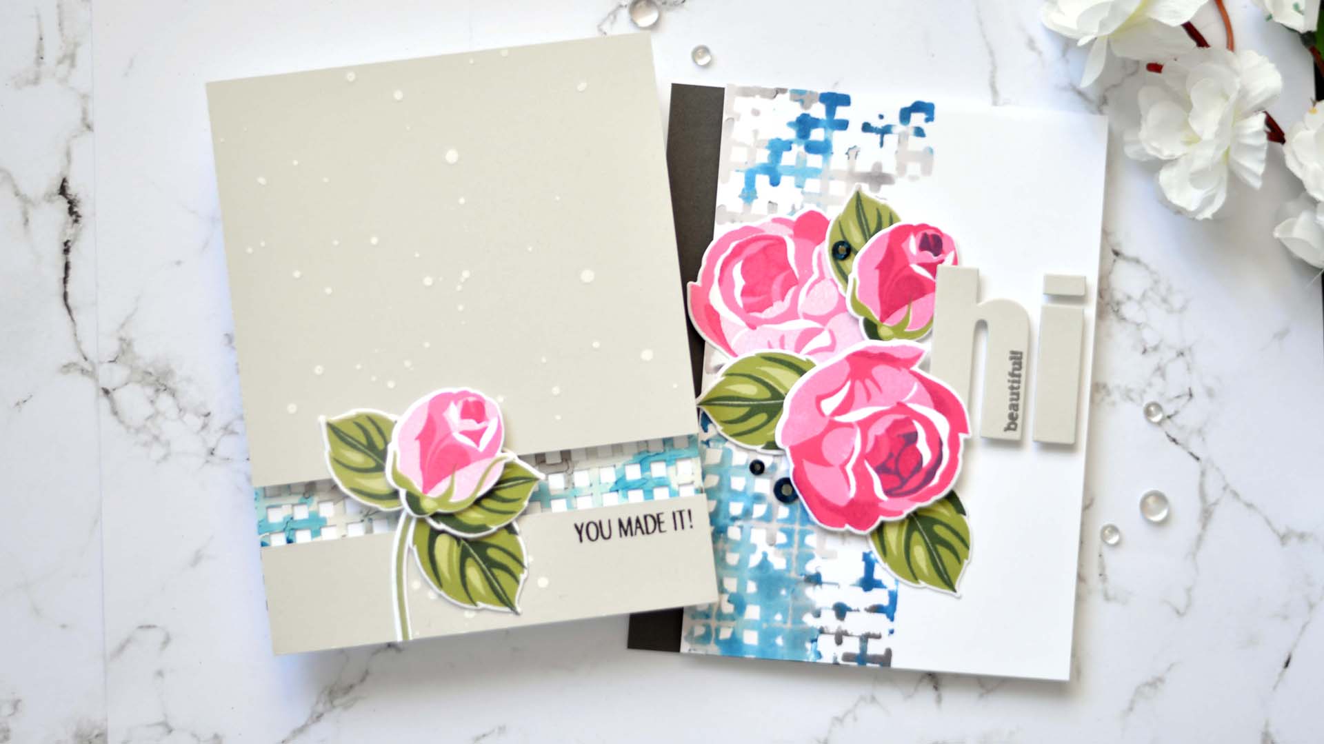 Altenew - Rosy Outlook - Graph Die Cut Tape - Take 2 with Therese (card video) (1) copy