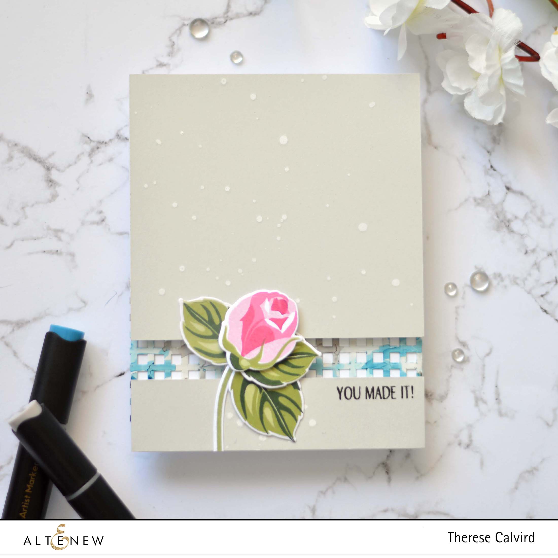 Altenew - Rosy Outlook - Graph Die Cut Tape - Take 2 with Therese (card video) (1) copy