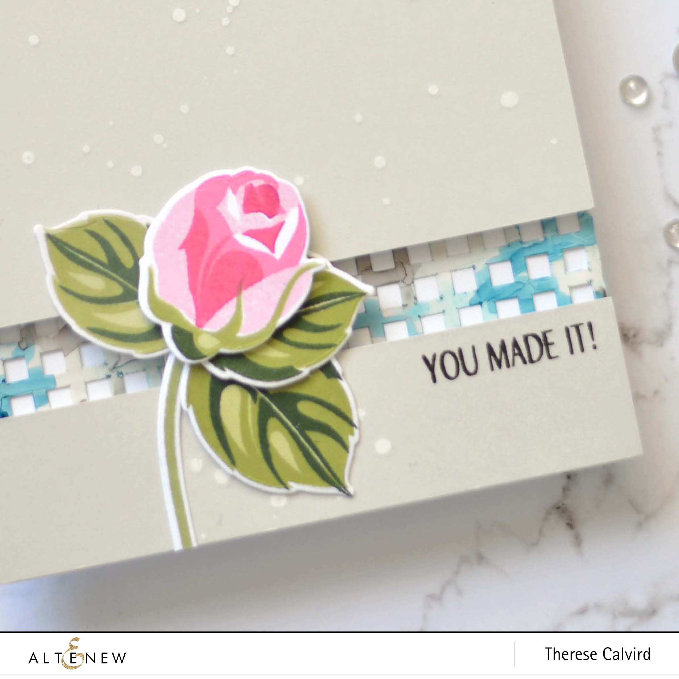 Altenew - Rosy Outlook - Graph Die Cut Tape - Take 2 with Therese (card video) (1) copy