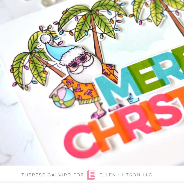 Lostinpaper - MFT - EH Christmas Sun Lovin Santa (card video) 1 copy