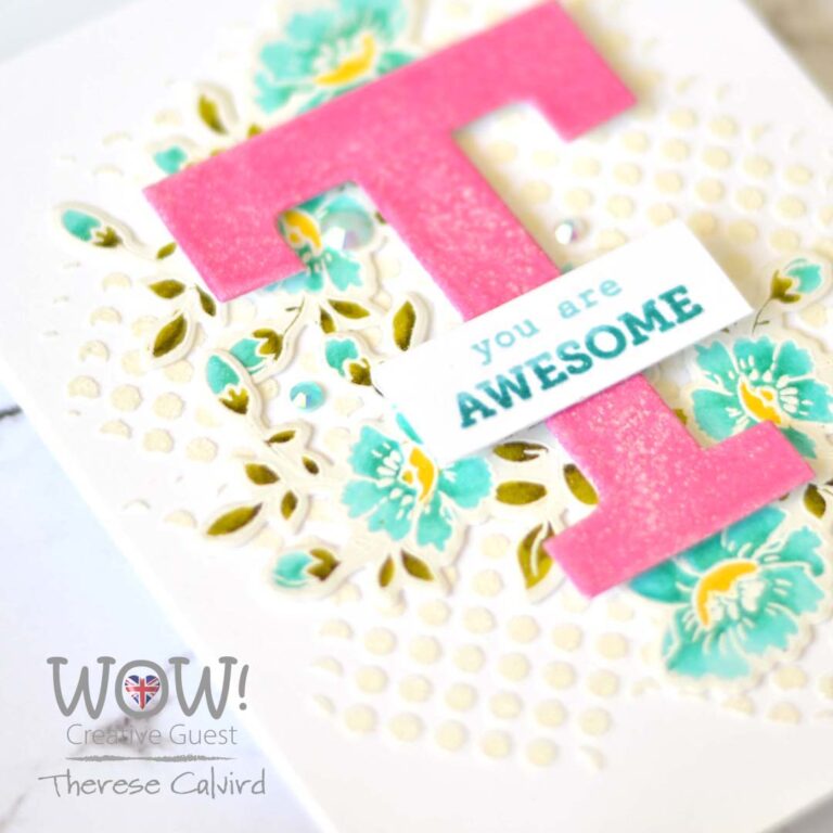 WOW! Glitter & Resist T - Therese Calvird (card video) 5 copy