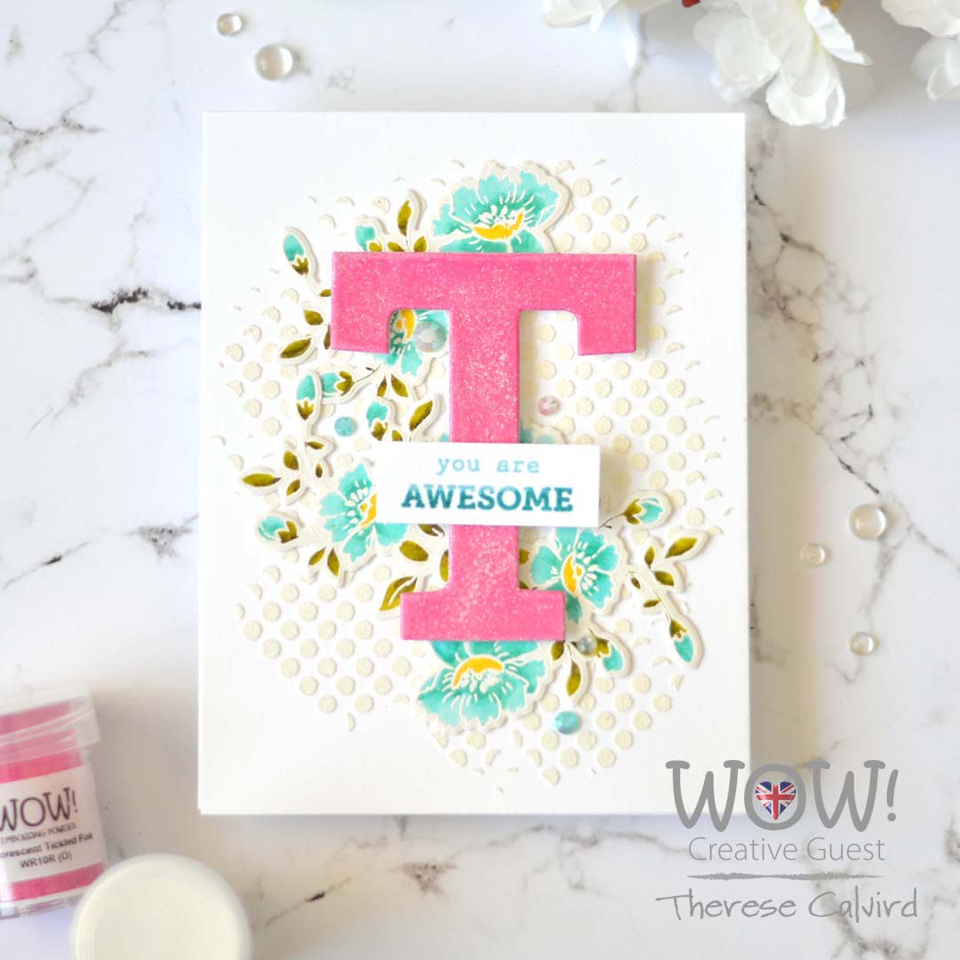 WOW! Glitter & Resist T - Therese Calvird (card video) 5 copy