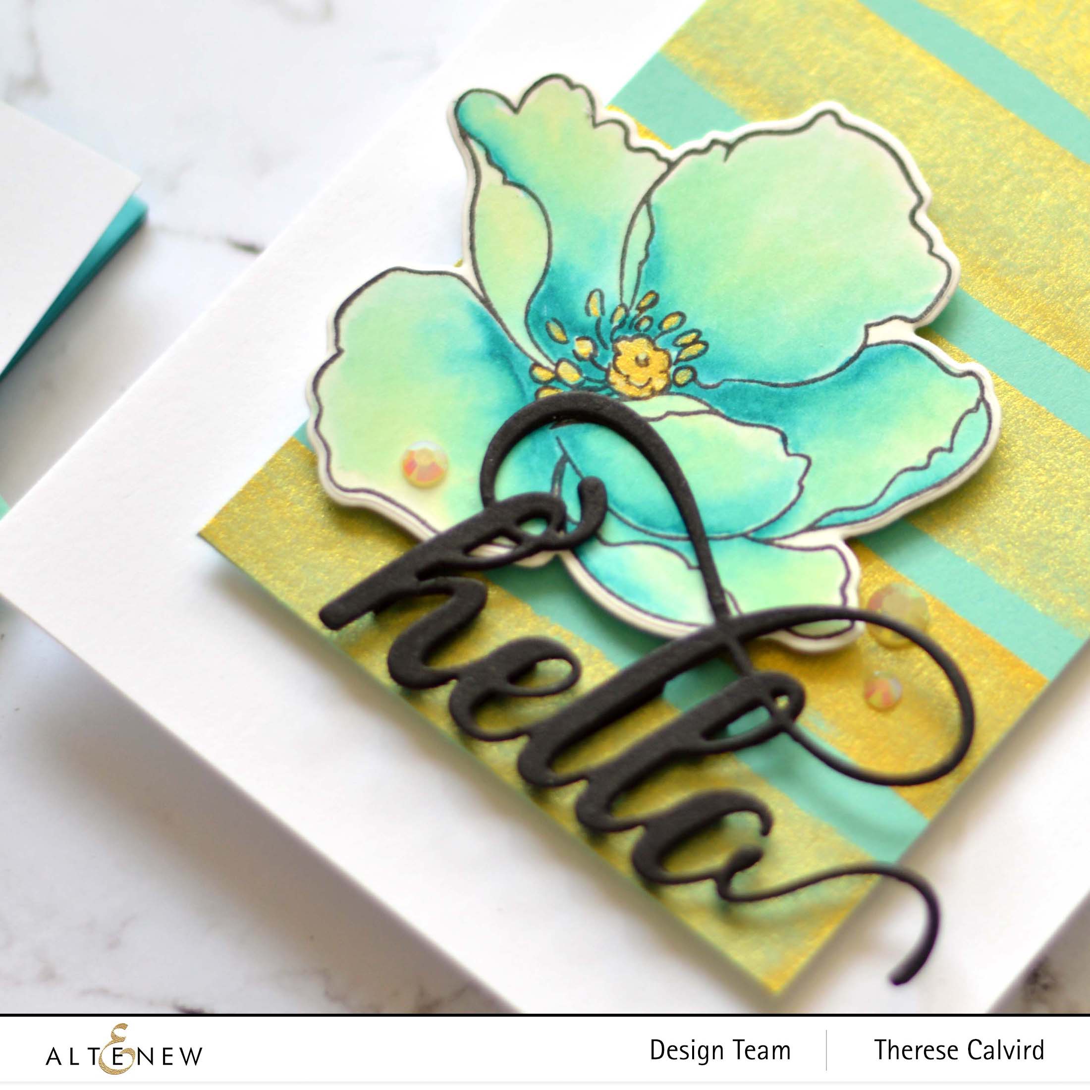 Altenew - Metallic Watercolor - Take 2 With Therese (card video) 7