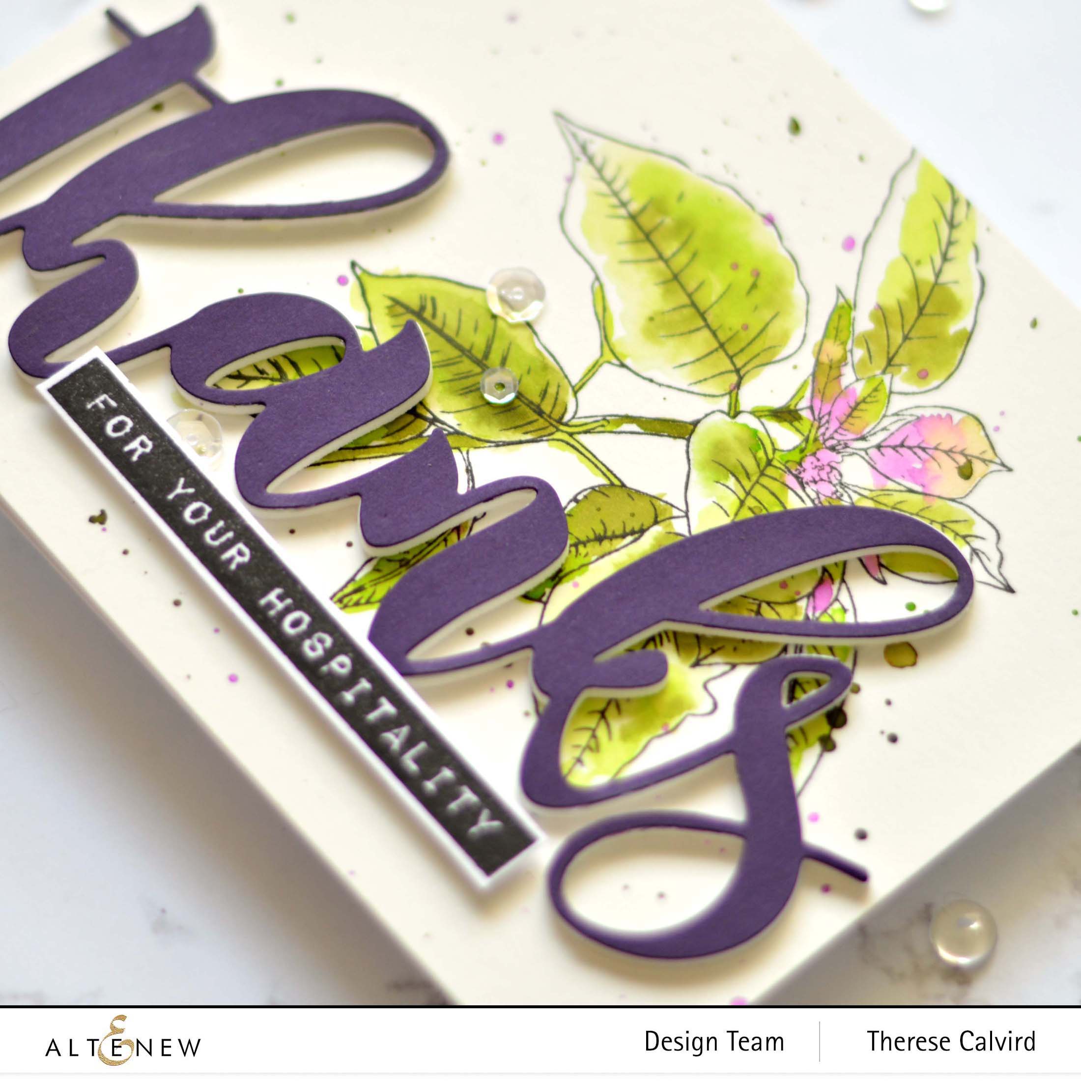 Altenew - Modern Poinsettia - Festive Poinsettia - Mega Thanks Die - Take 2 With Therese (card video) 1