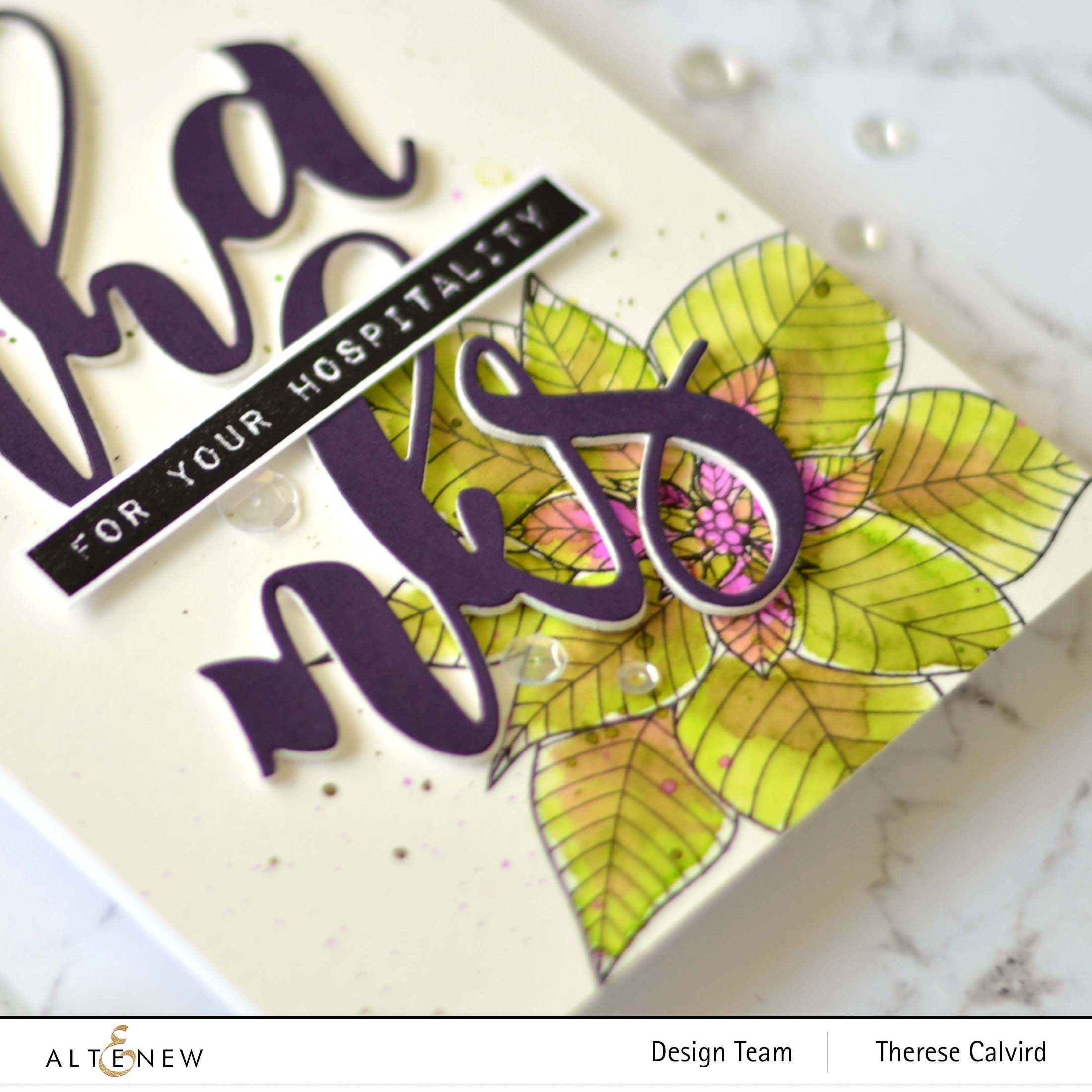 Altenew - Modern Poinsettia - Festive Poinsettia - Mega Thanks Die - Take 2 With Therese (card video) 1