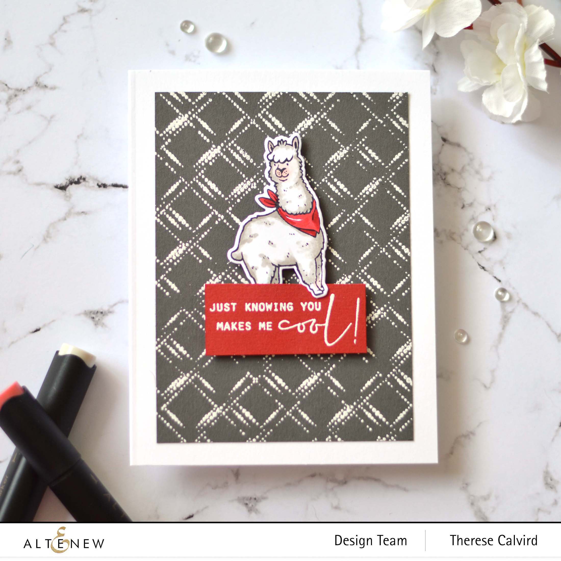 Altenew - Alpaca - Dotted Diamonds - Therese Calvird (card) 1 copy