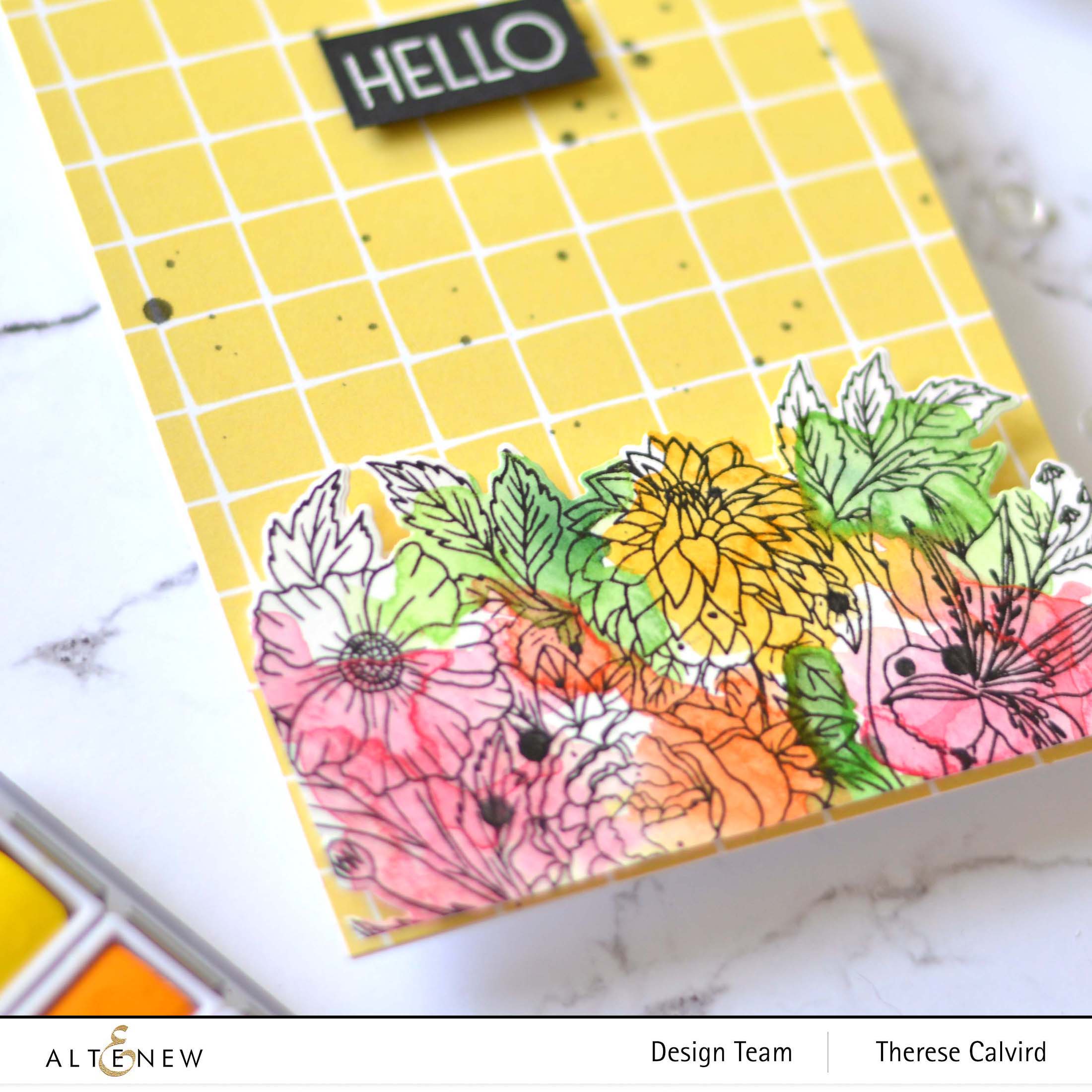 Altenew - Exotic Garden - Ornamental Bliss - Watercolor - Therese (card video) 1 copy