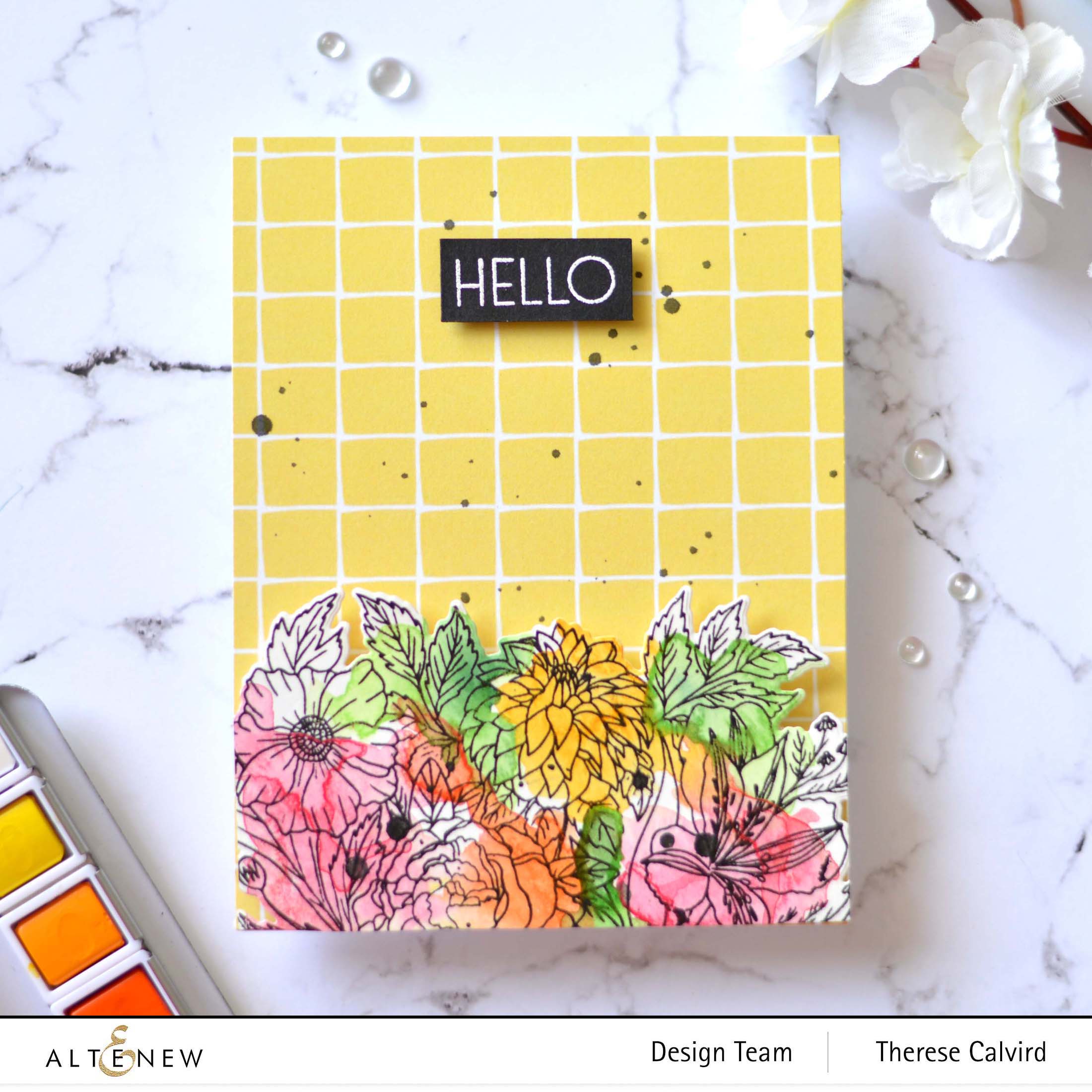 Altenew - Exotic Garden - Ornamental Bliss - Watercolor - Therese (card video) 1 copy