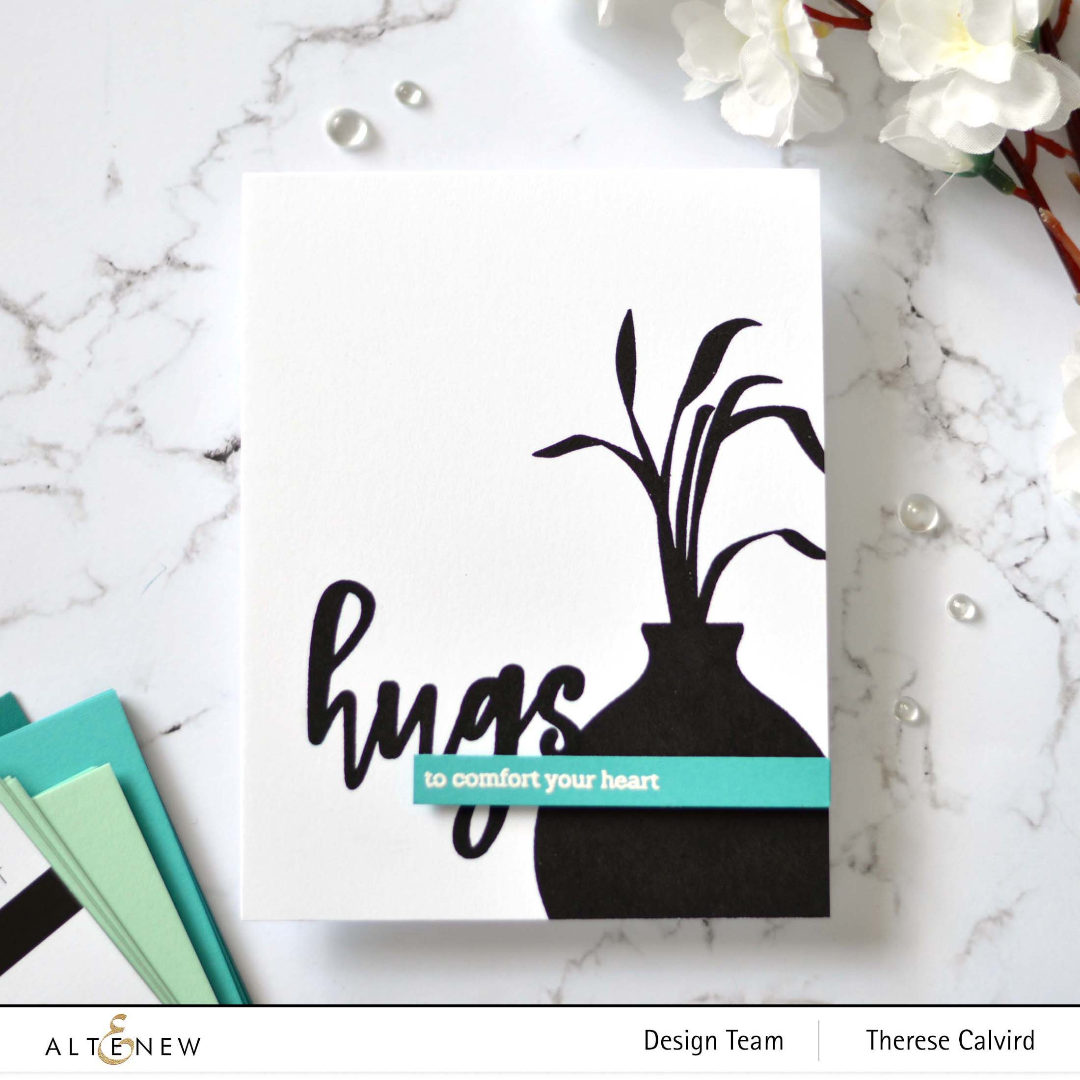 Altenew - Mod Vases - Vase Fillers - Hello and Hugs - Therese Calvird (card) 2 copy