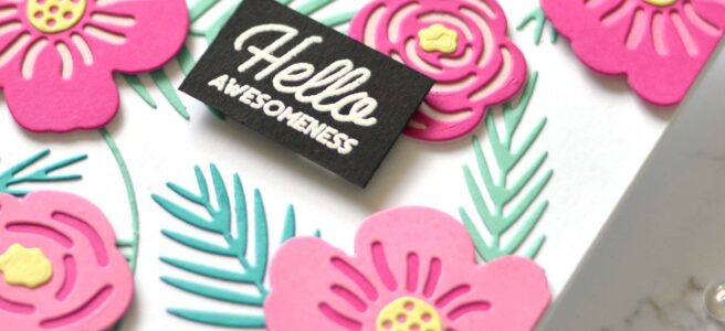 Altenew - Parlor Palm Die - Retro Plantines - Layered Floral Elements - Therese Calvird (card) 2 copy