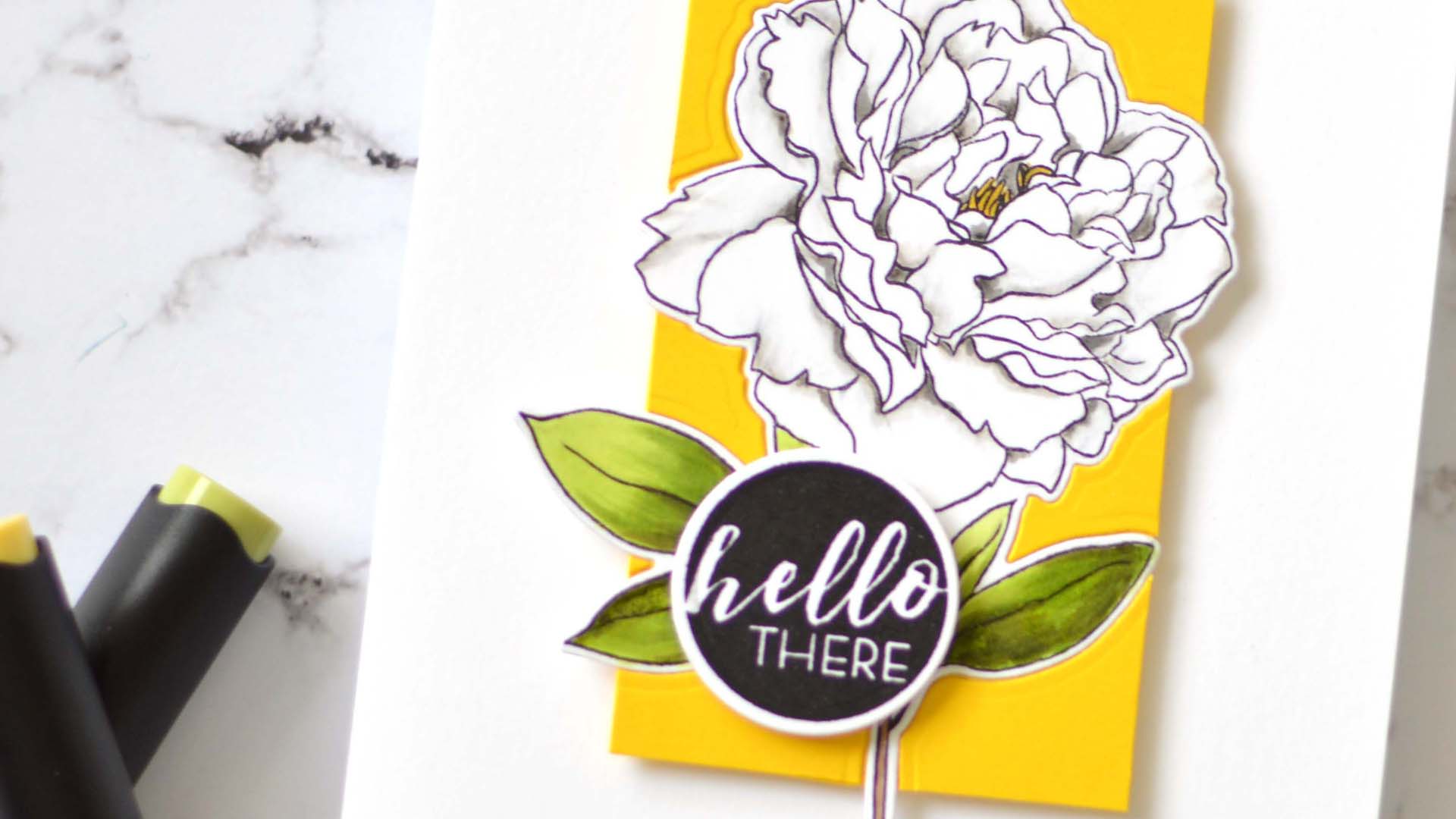 Altenew February Inspiration Challenge – Artist Marker Peony + Video!