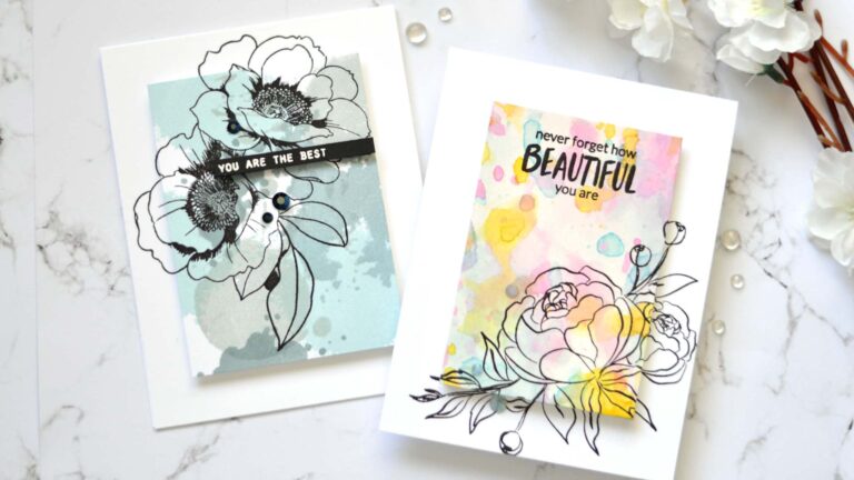 Altenew - Precious Peony - Wallpaper Art - Take 2 With Therese (card video) 1