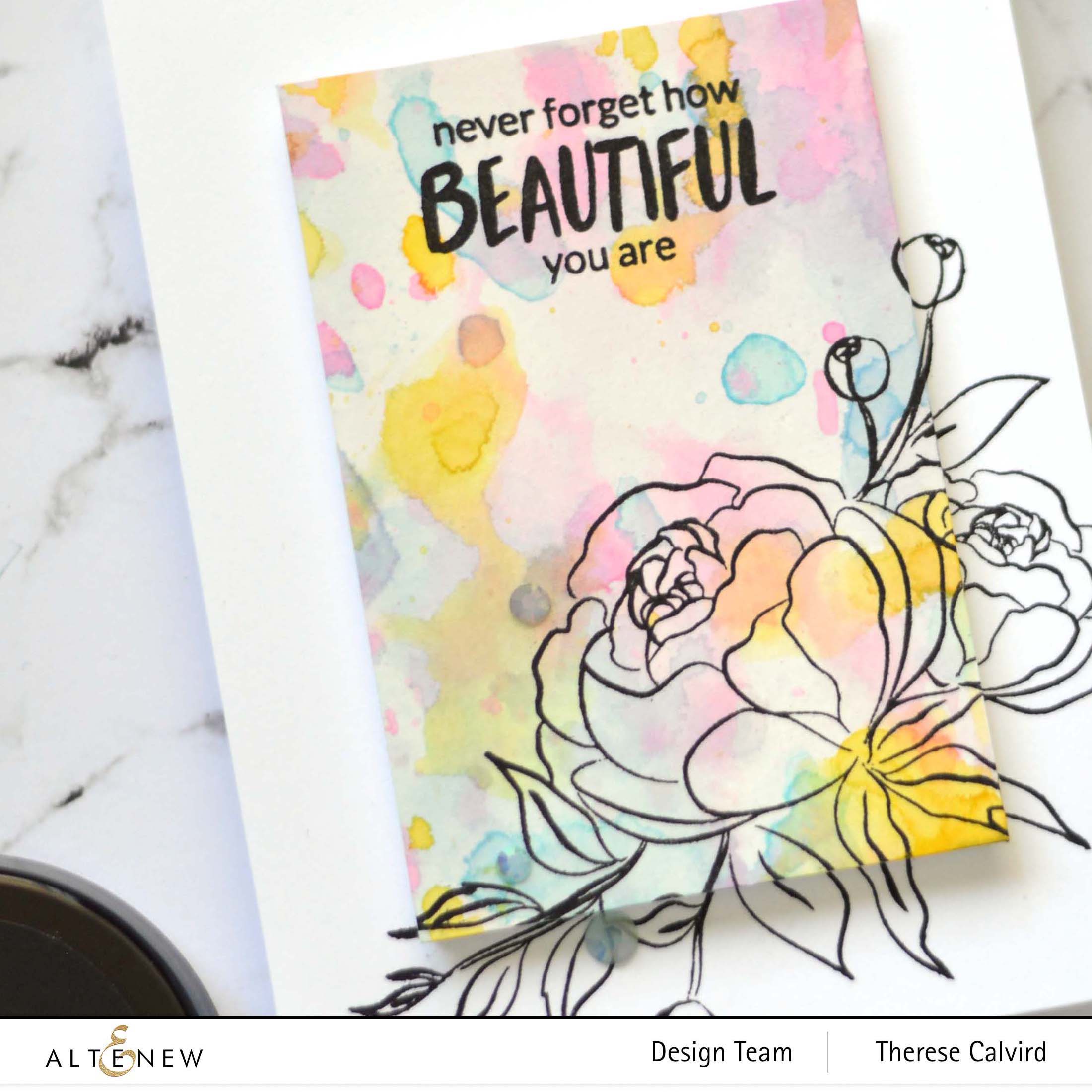 Altenew - Precious Peony - Wallpaper Art - Take 2 With Therese (card video) 2 copy - Copy