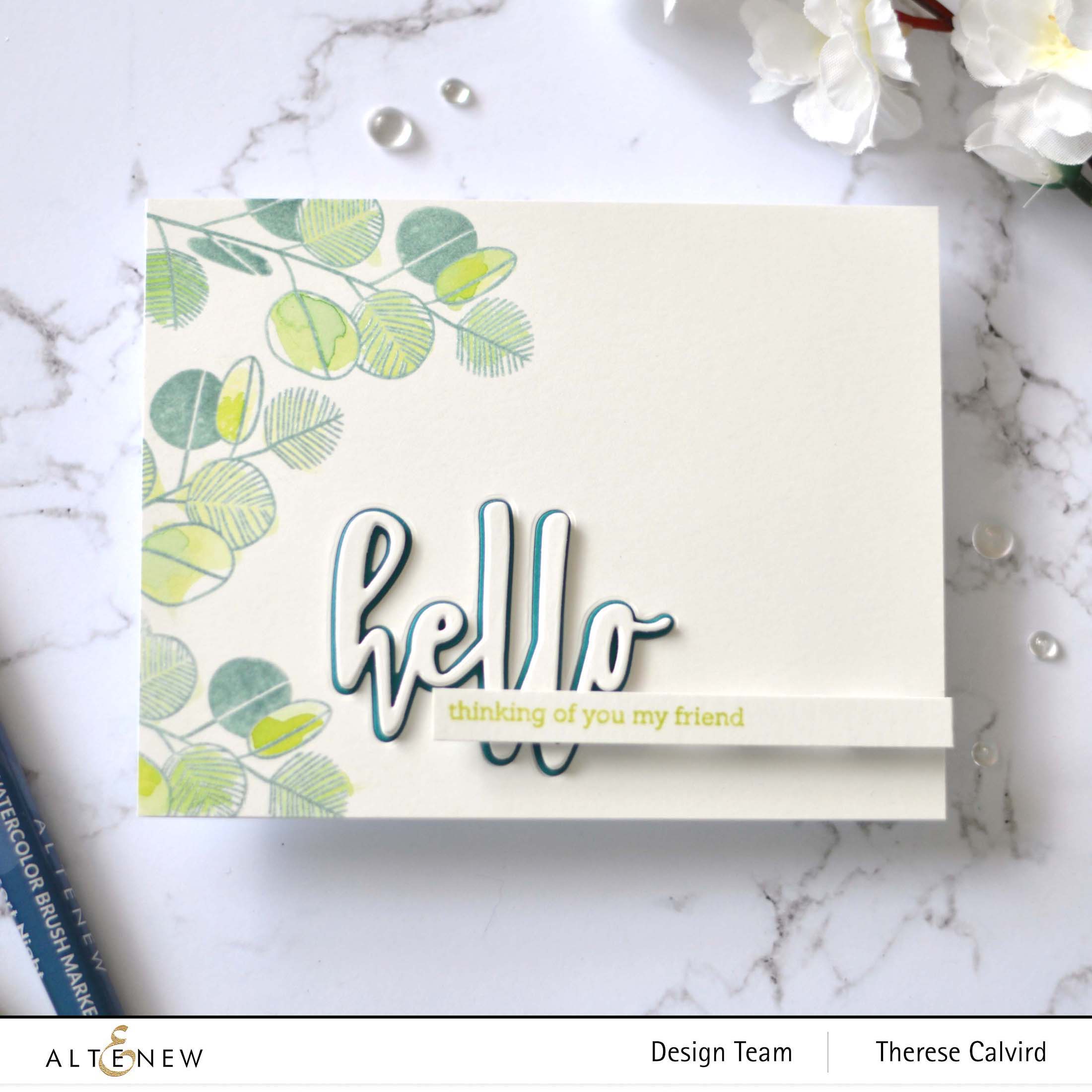 Altenew - Retro Plantines - Hello and Hugs - Therese Calvird (card) 2 copy