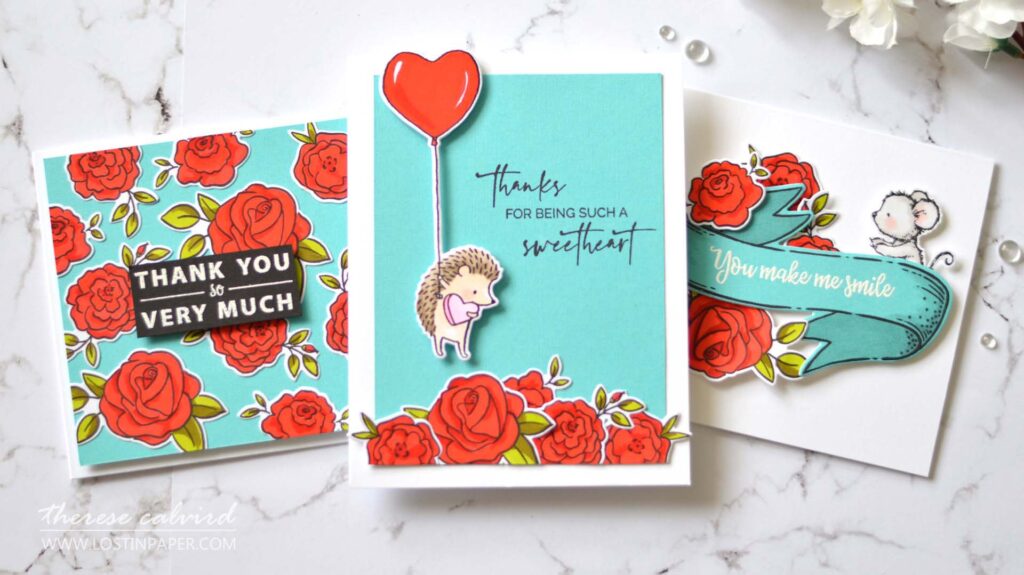 How to make 5 Beautiful Rose Cards with Penny Black+ Video!