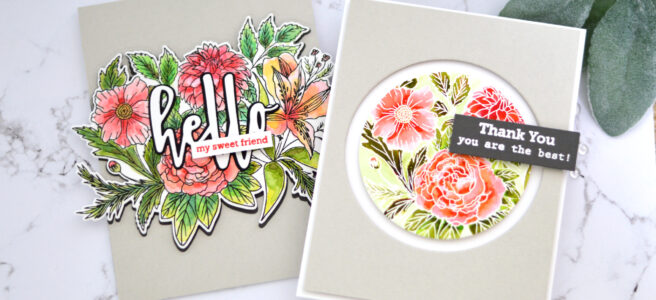 Altenew - Exotic Garden - Hello and Hugs - Take 2 With Therese (card video) 1
