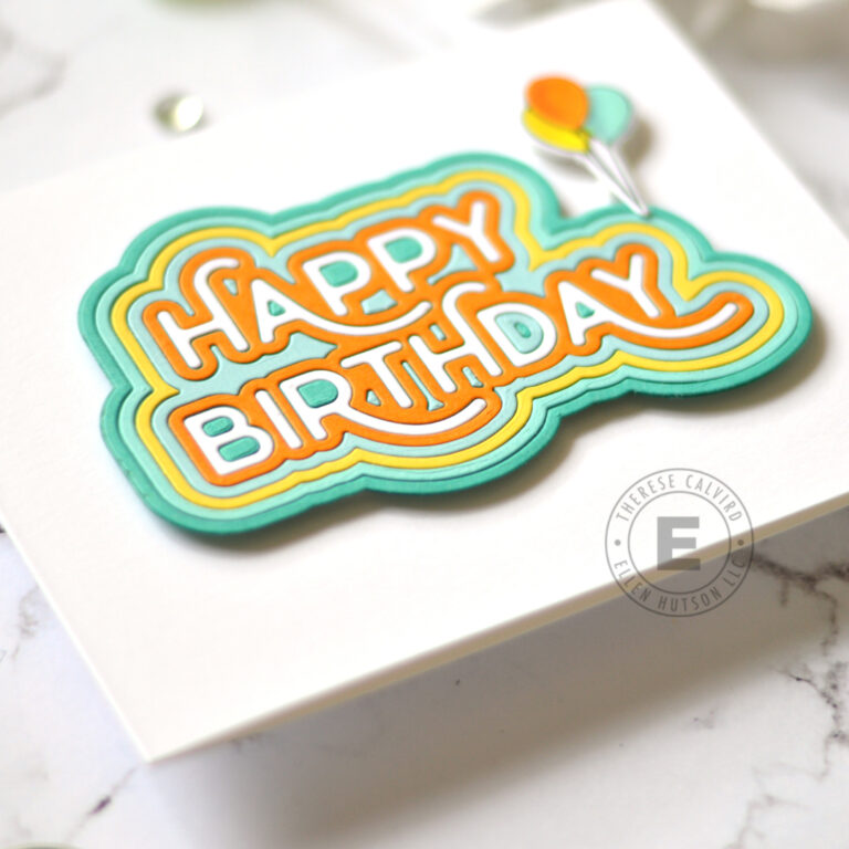 Lostinpaper - Waffle Flower Crafts - Rainbow Birthday Die (card) 1