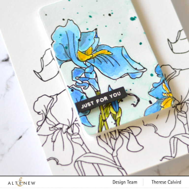 Altenew - Paint-A-Flower - Iris - Therese Calvird (card video) 1 copy