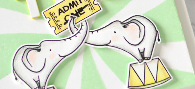 How to Reverse Stamp - Ellen Hutson - Life is a Circus (card video) 4