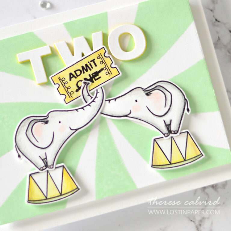 How to Reverse Stamp - Ellen Hutson - Life is a Circus (card video) 4