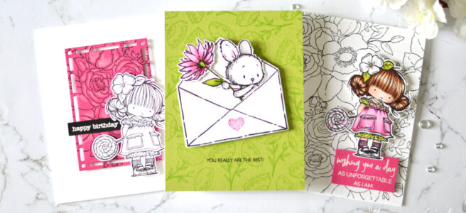 Therese Calvird - Gimme 5 Penny Black - Busy Backgrounds (card video) 1