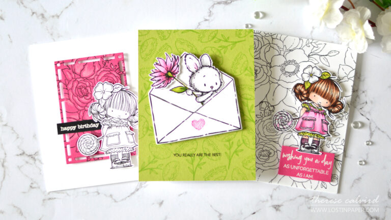 Therese Calvird - Gimme 5 Penny Black - Busy Backgrounds (card video) 1