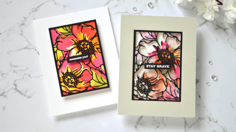 Altenew - Dog Rose Panel A & B - Take 2 With Therese (card video) 1