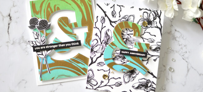 Altenew - Marbled Dream Washi Tape - Mega Ampersand Die - Take 2 With Therese (card video) 7