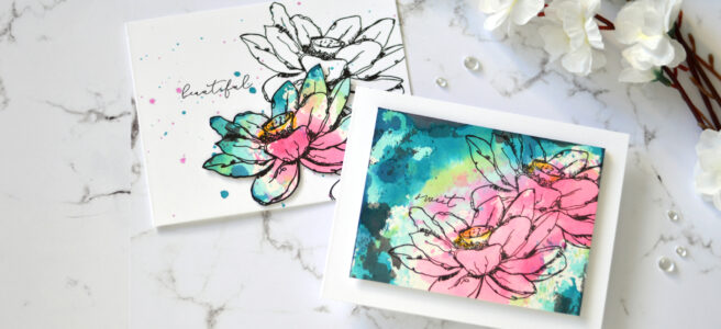 Altenew - Inked Lotus - Blossom Wreath - Take 2 With Therese (card video) 1