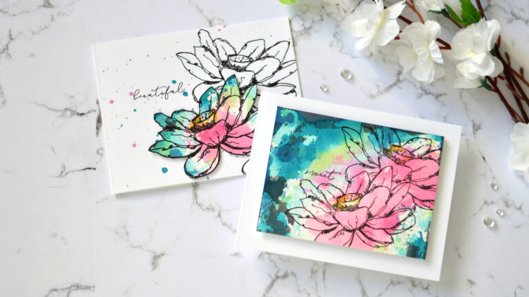 Altenew - Inked Lotus - Blossom Wreath - Take 2 With Therese (card video) 1