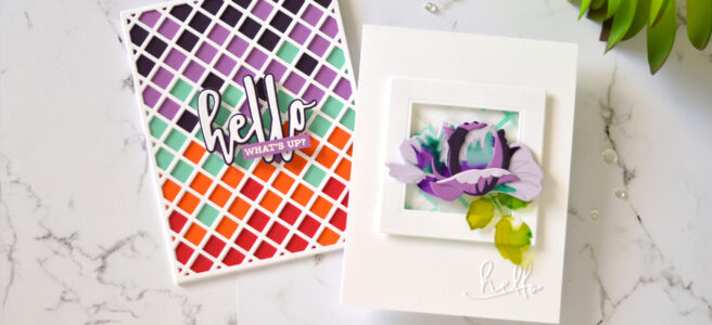 Altenew - Garden Trellis Cover Die - Hello and Hugs - Open Bloom 3D Die - Take 2 With Therese