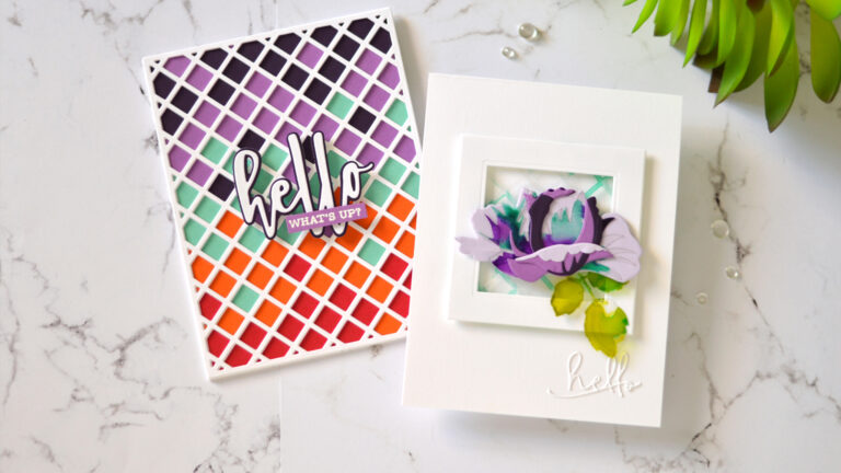 Altenew - Garden Trellis Cover Die - Hello and Hugs - Open Bloom 3D Die - Take 2 With Therese
