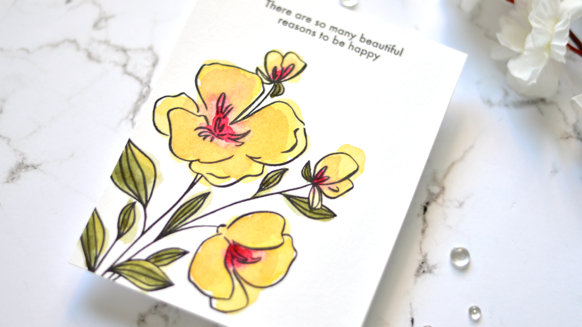 How to: Quick & Easy Watercolour Floral Card + Video!